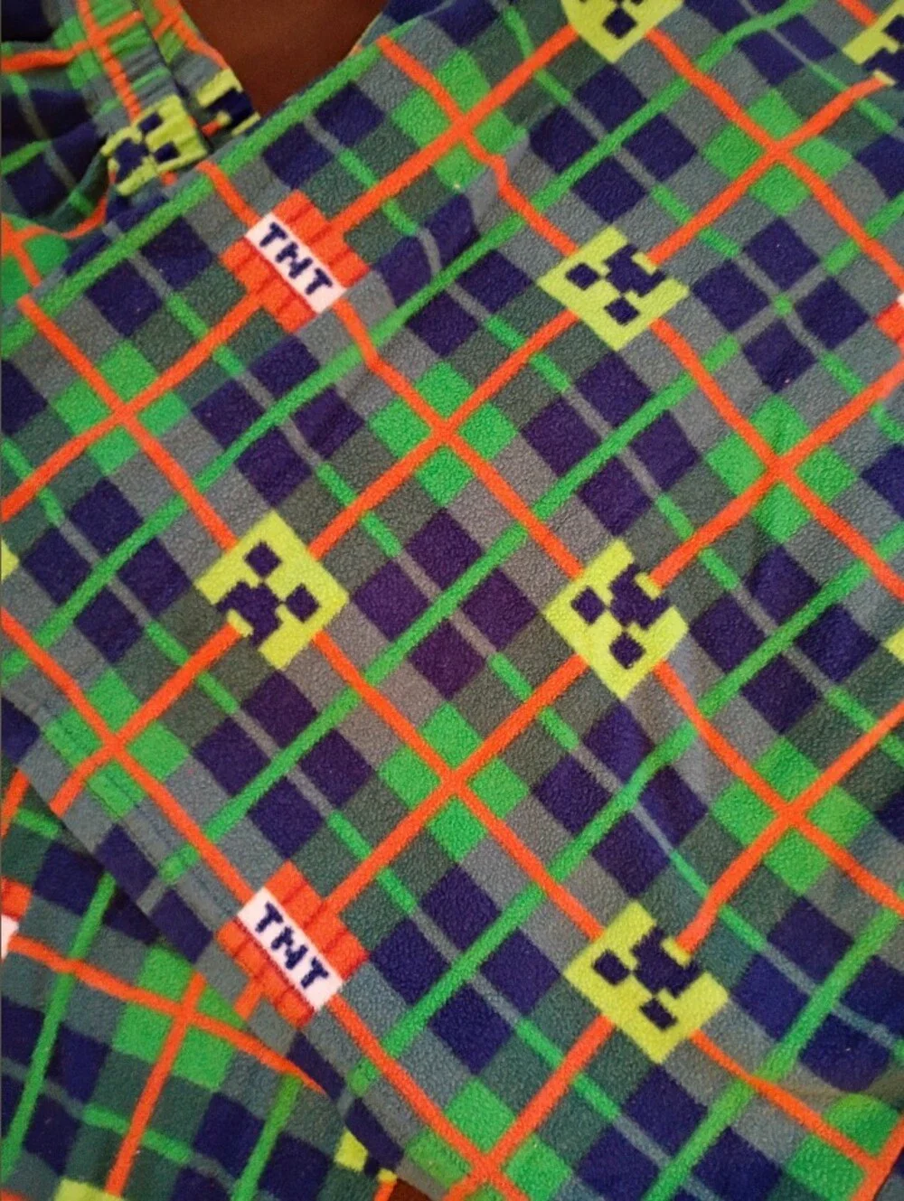 Minecraft Creeper Fleece Print Pajama Set Size 8/10